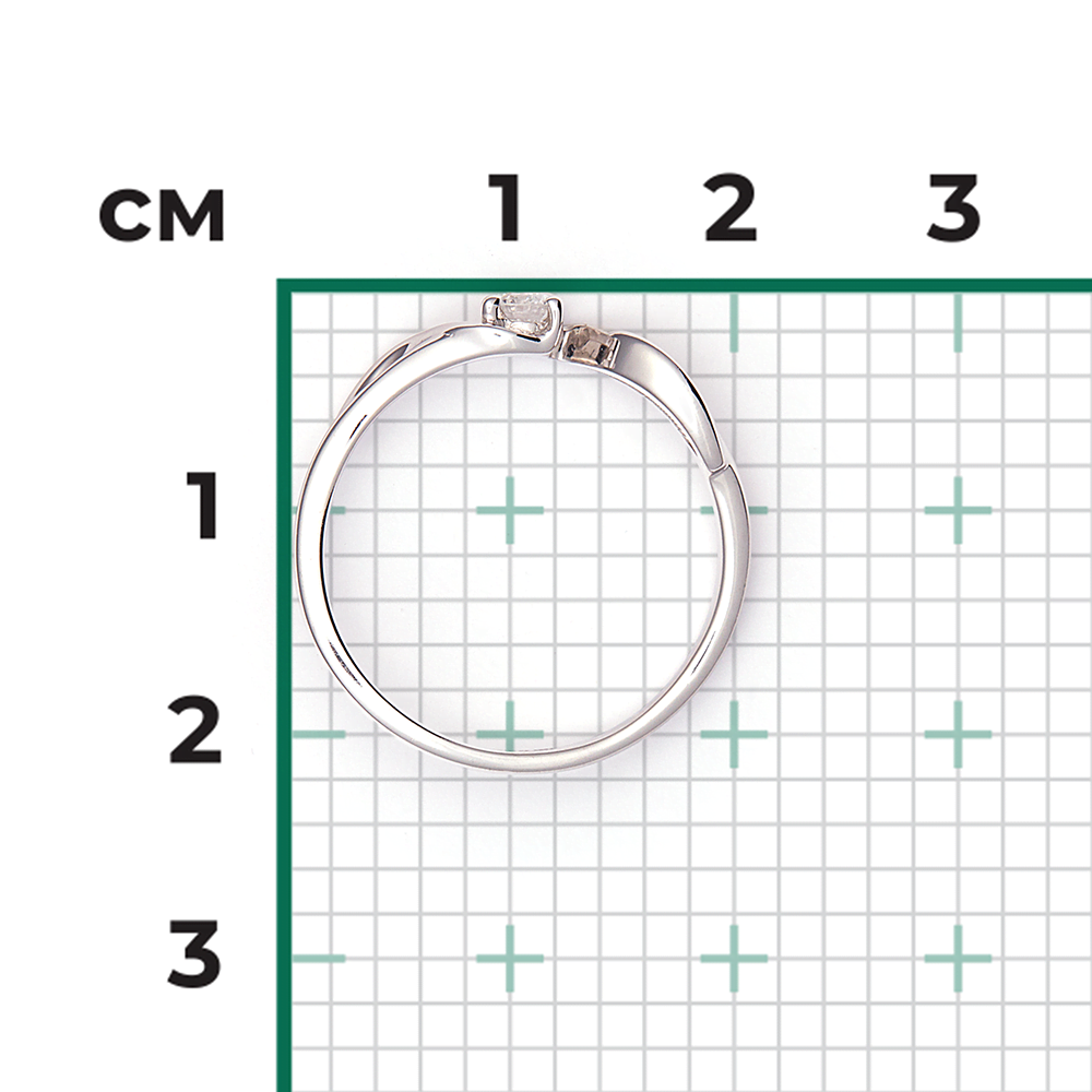 Кольцо из белого золота с бриллиантом 01-0296-00-101-1120-30