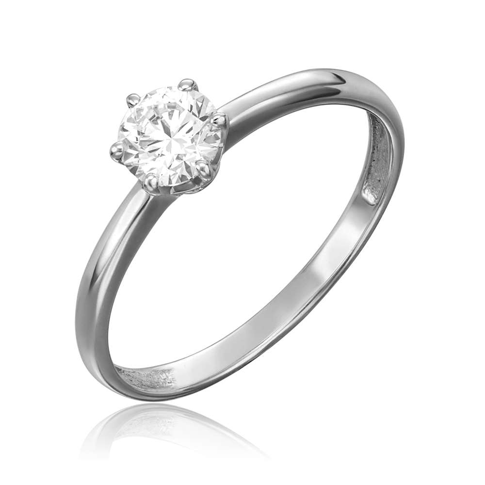 Кольцо из белого золота с бриллиантом 01-0300-00-101-1120-30