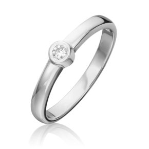 Кольцо из белого золота с бриллиантом 01-0304-00-101-1120-30