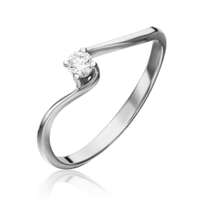 Кольцо из белого золота с бриллиантом 01-0306-00-101-1120-30