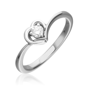 Кольцо из белого золота с бриллиантом 01-0308-00-101-1120-30