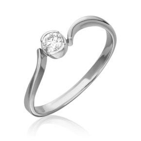 Кольцо из белого золота с бриллиантом 01-0310-00-101-1120-30