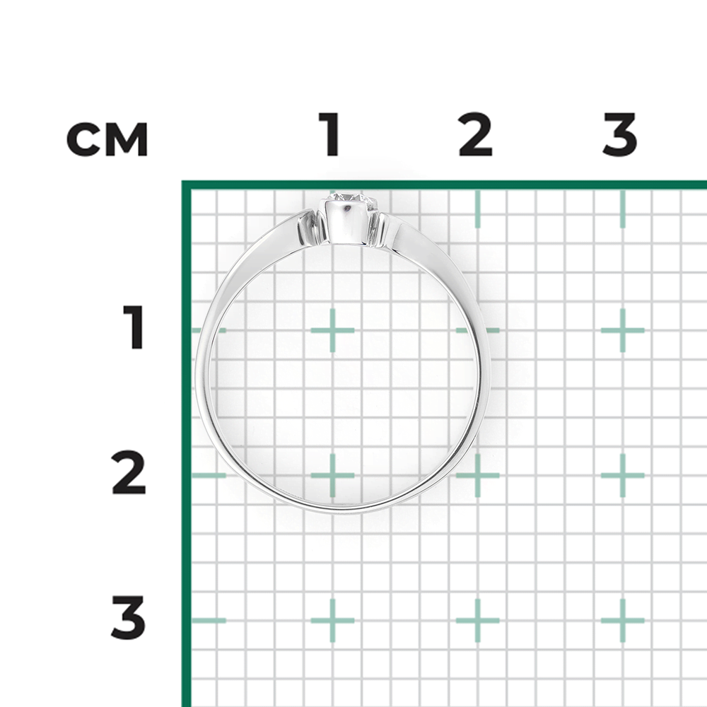 Кольцо из белого золота с бриллиантом 01-0310-00-101-1120-30