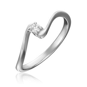 Кольцо из белого золота с бриллиантом 01-0312-00-101-1120-30