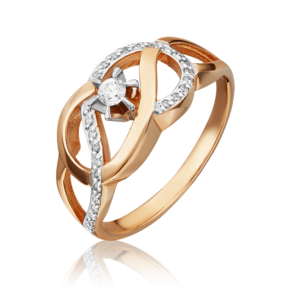 Кольцо из комбинированного золота с бриллиантами 01-0329-00-101-1111-30