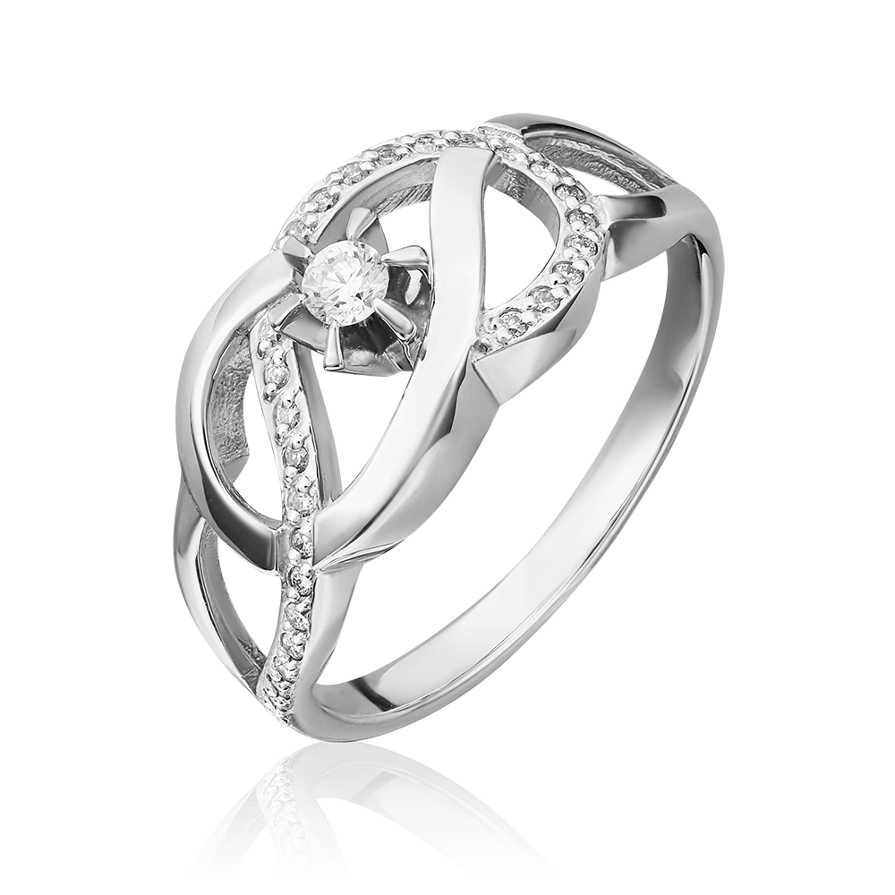 Кольцо из белого золота с бриллиантами 01-0330-00-101-1120-30