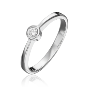 Кольцо из белого золота с бриллиантом 01-0332-00-101-1120-30