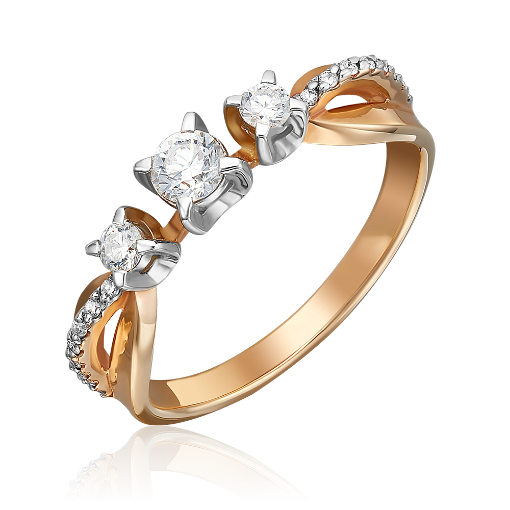 Кольцо из комбинированного золота с бриллиантами 01-0335-00-101-1111-30