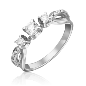 Кольцо из белого золота с бриллиантами 01-0336-00-101-1120-30