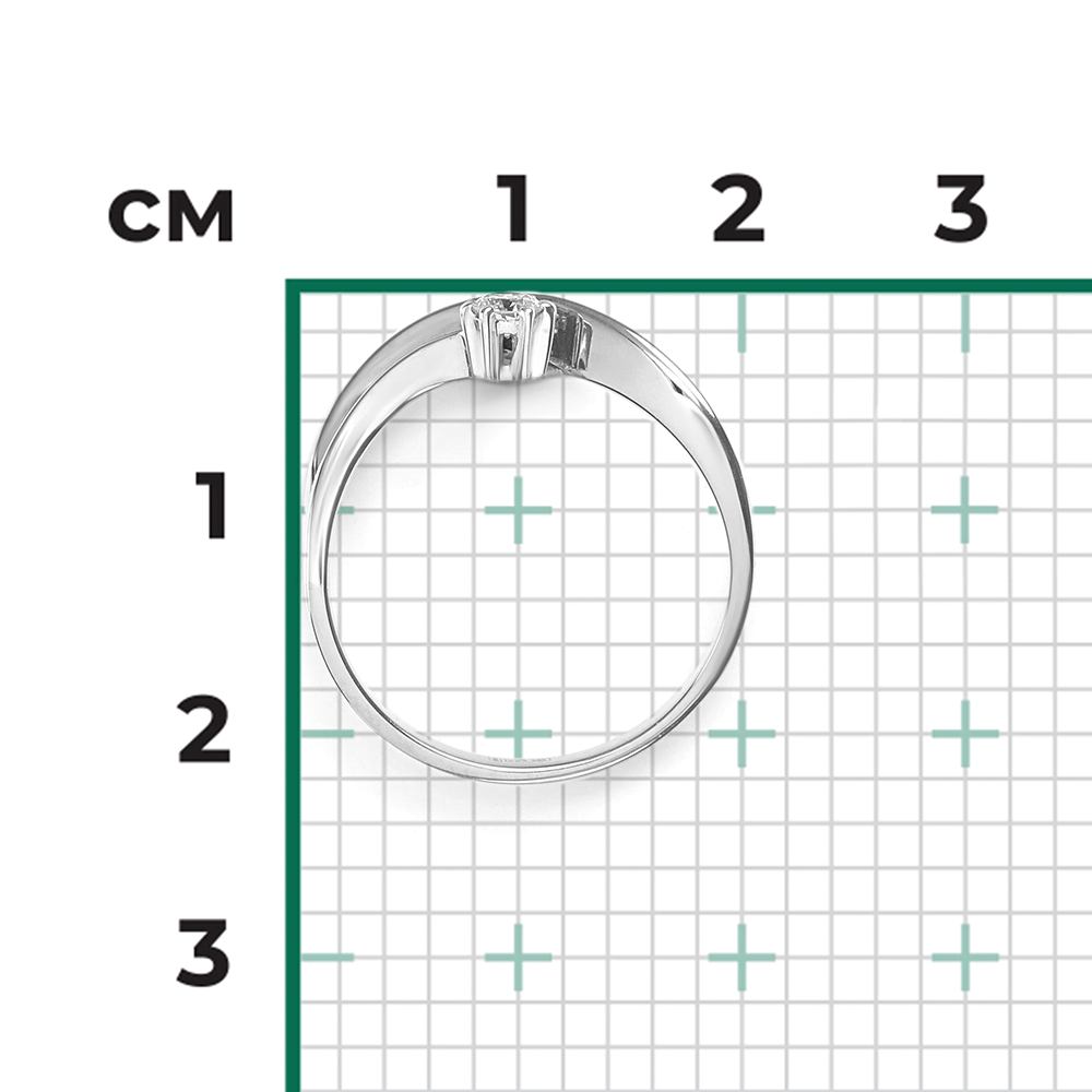 Кольцо из белого золота с бриллиантом 01-0342-00-101-1120-30