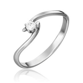 Кольцо из белого золота с бриллиантом 01-0350-00-101-1120-30