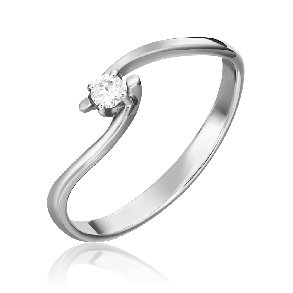 Кольцо из белого золота с бриллиантом 01-0350-00-101-1120-30