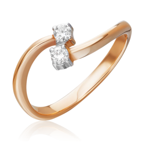 Кольцо из комбинированного золота с бриллиантами 01-0351-00-101-1111-30