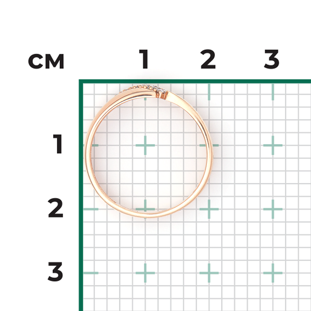 Кольцо из красного золота с бриллиантами 01-0355-00-101-1110-30
