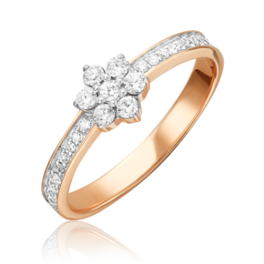 Кольцо из красного золота с бриллиантами 01-0361-00-101-1110-30