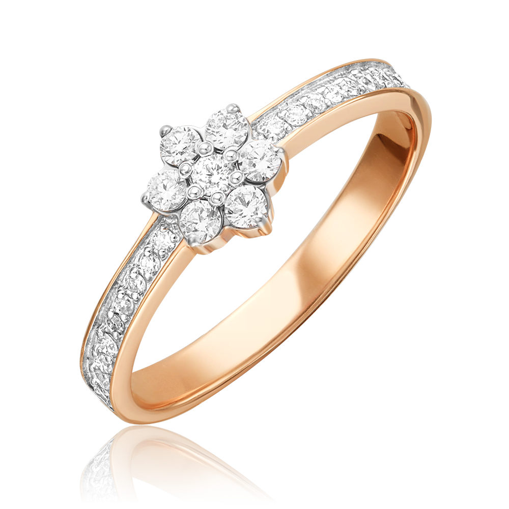 Кольцо из красного золота с бриллиантами 01-0361-00-101-1110-30