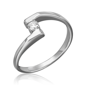 Кольцо из белого золота с бриллиантом 01-0364-00-101-1120-30