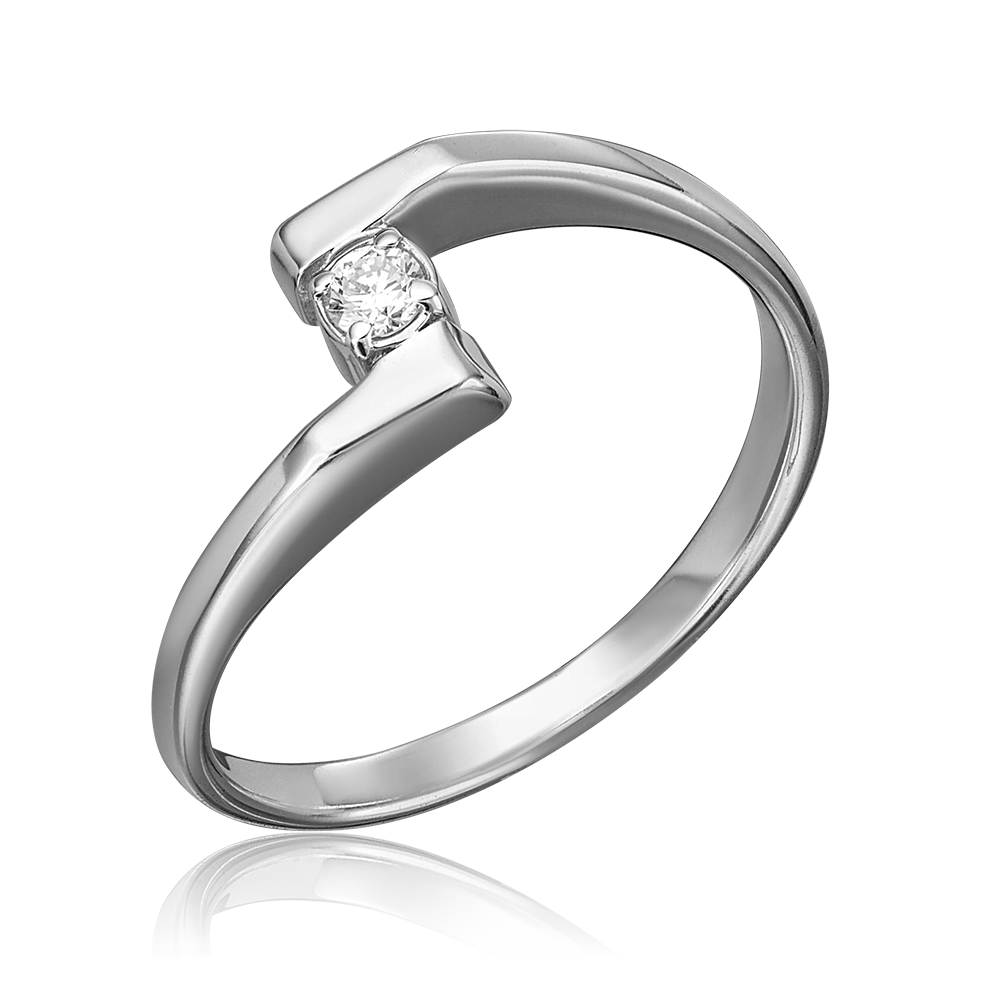 Кольцо из белого золота с бриллиантом 01-0364-00-101-1120-30