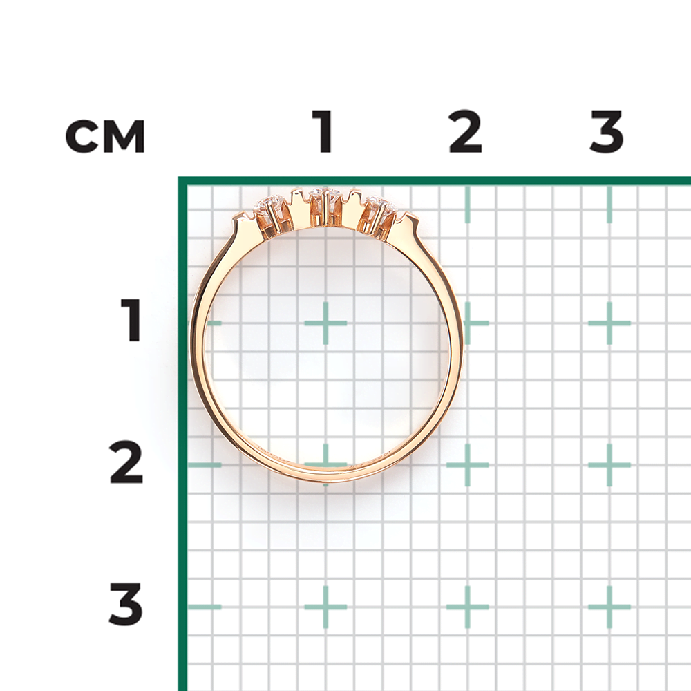 Кольцо из красного золота с бриллиантами 01-0365-00-101-1110-30