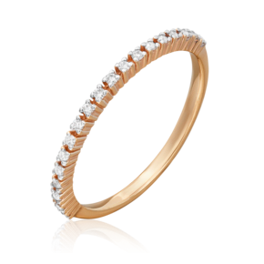 Кольцо из красного золота с бриллиантами