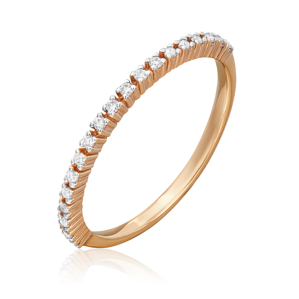 Кольцо из красного золота с бриллиантами 01-0367-00-101-1110-30