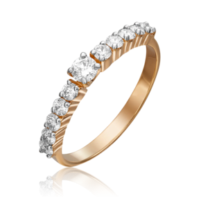 Кольцо из красного золота с бриллиантами 01-0369-00-101-1110-30