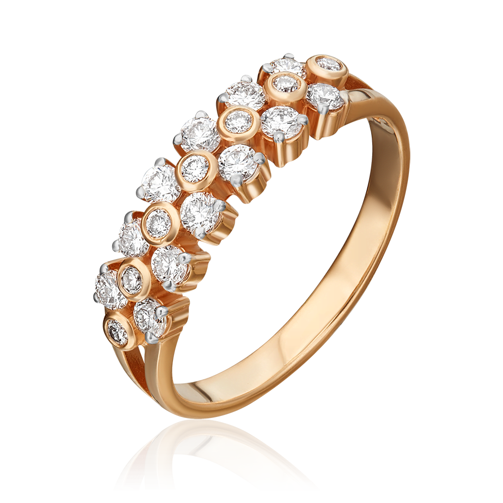 Кольцо из красного золота с бриллиантами 01-0371-00-101-1110-30