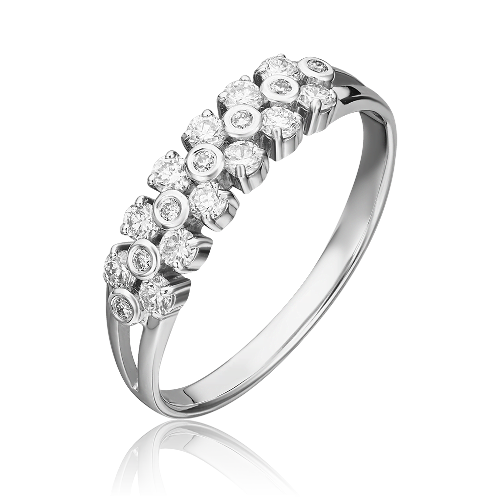 Кольцо из белого золота с бриллиантами 01-0372-00-101-1120-30