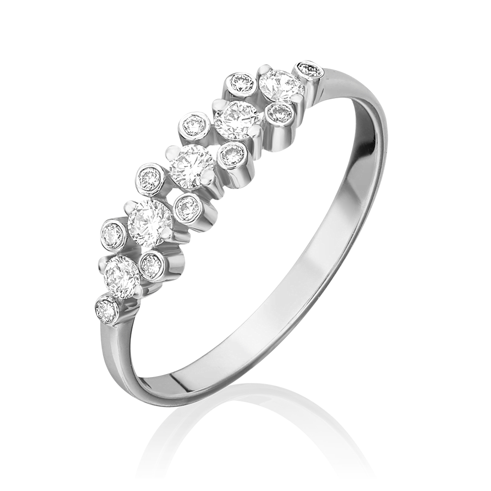 Кольцо из белого золота с бриллиантами 01-0374-00-101-1120-30