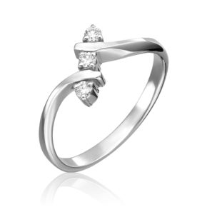 Кольцо из белого золота с бриллиантами 01-0376-00-101-1120-30