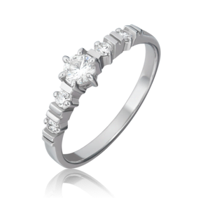 Кольцо из белого золота с бриллиантами 01-0382-00-101-1120-30