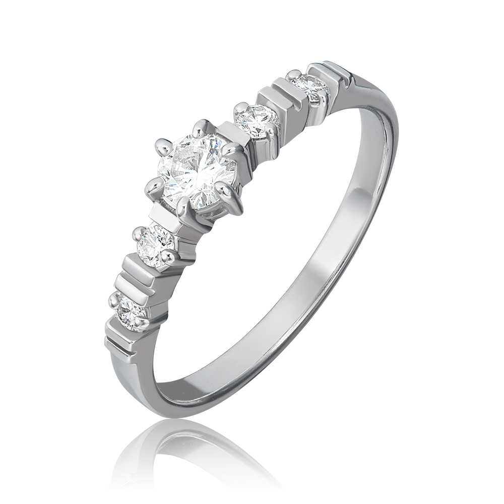 Кольцо из белого золота с бриллиантами 01-0382-00-101-1120-30