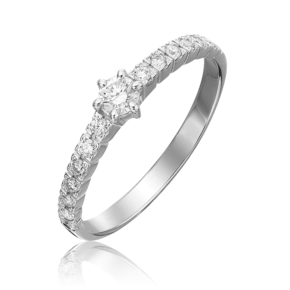 Кольцо из белого золота с бриллиантами 01-0384-00-101-1120-30