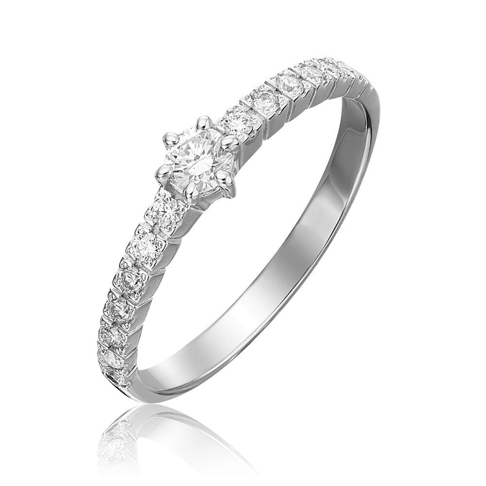 Кольцо из белого золота с бриллиантами 01-0384-00-101-1120-30