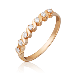 Кольцо из красного золота с бриллиантами 01-0389-00-101-1110-30