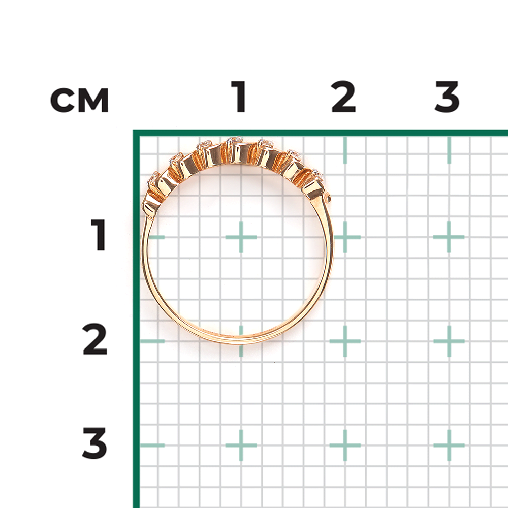 Кольцо из красного золота с бриллиантами 01-0389-00-101-1110-30