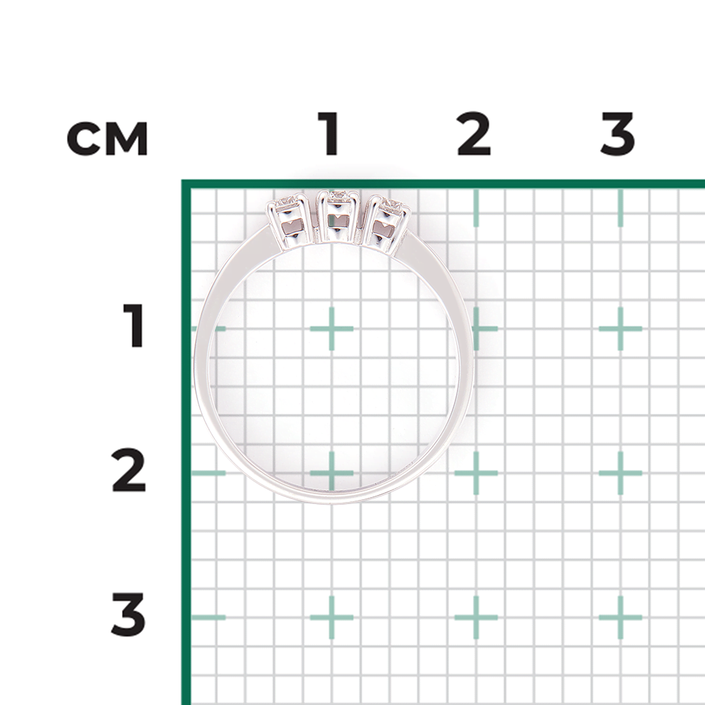 Кольцо из белого золота с бриллиантами 01-0394-00-101-1120-30