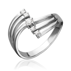 Кольцо из белого золота с бриллиантами 01-0404-00-101-1120-30