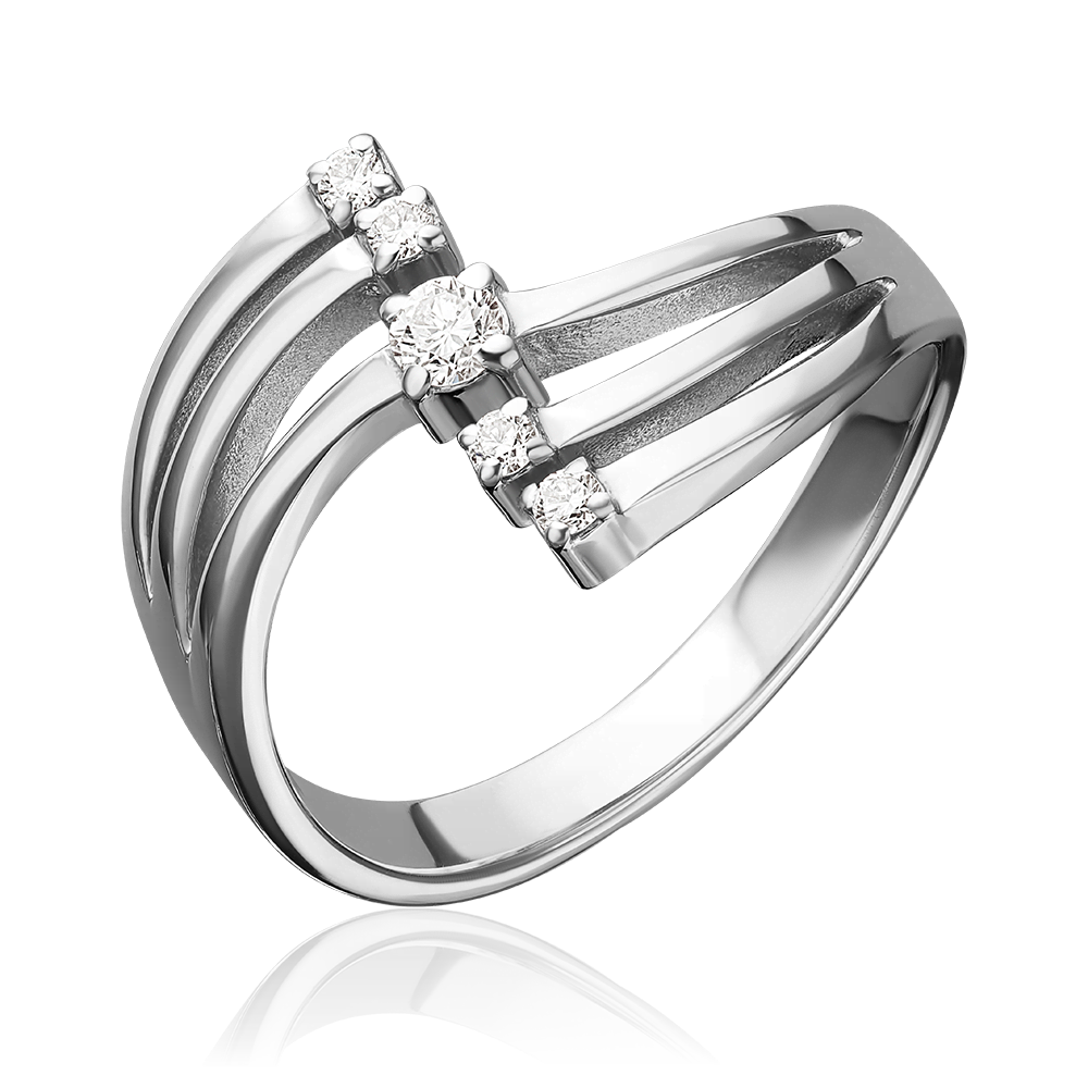 Кольцо из белого золота с бриллиантами 01-0404-00-101-1120-30