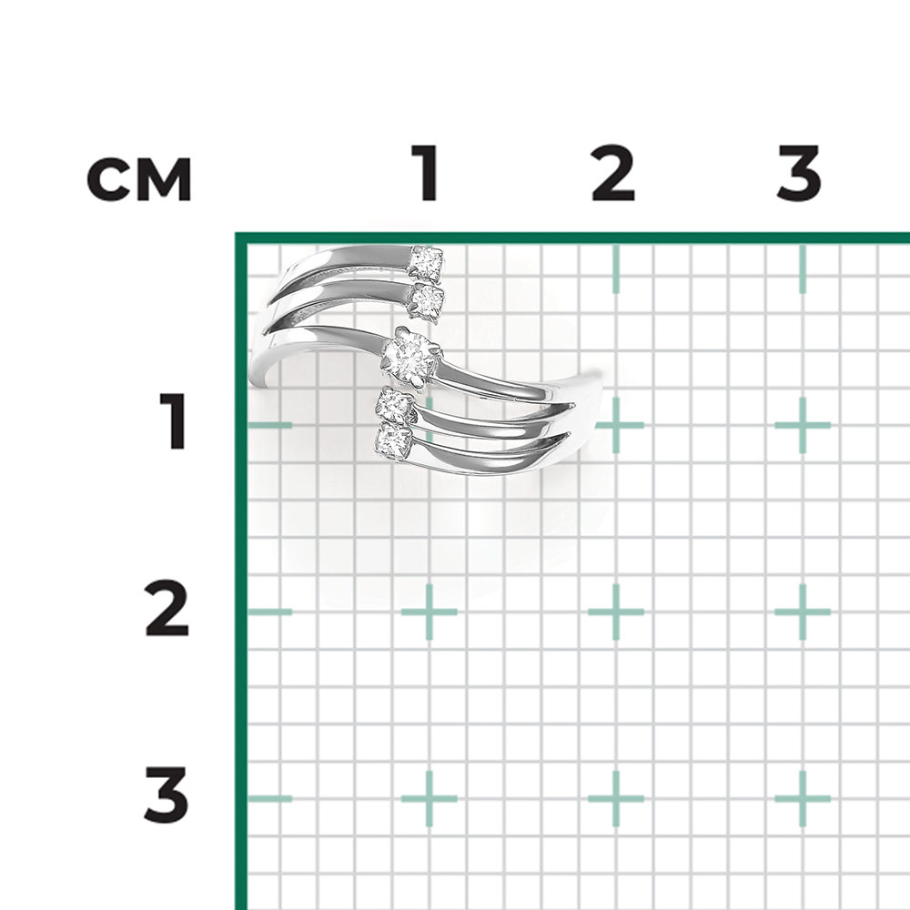 Кольцо из белого золота с бриллиантами 01-0404-00-101-1120-30