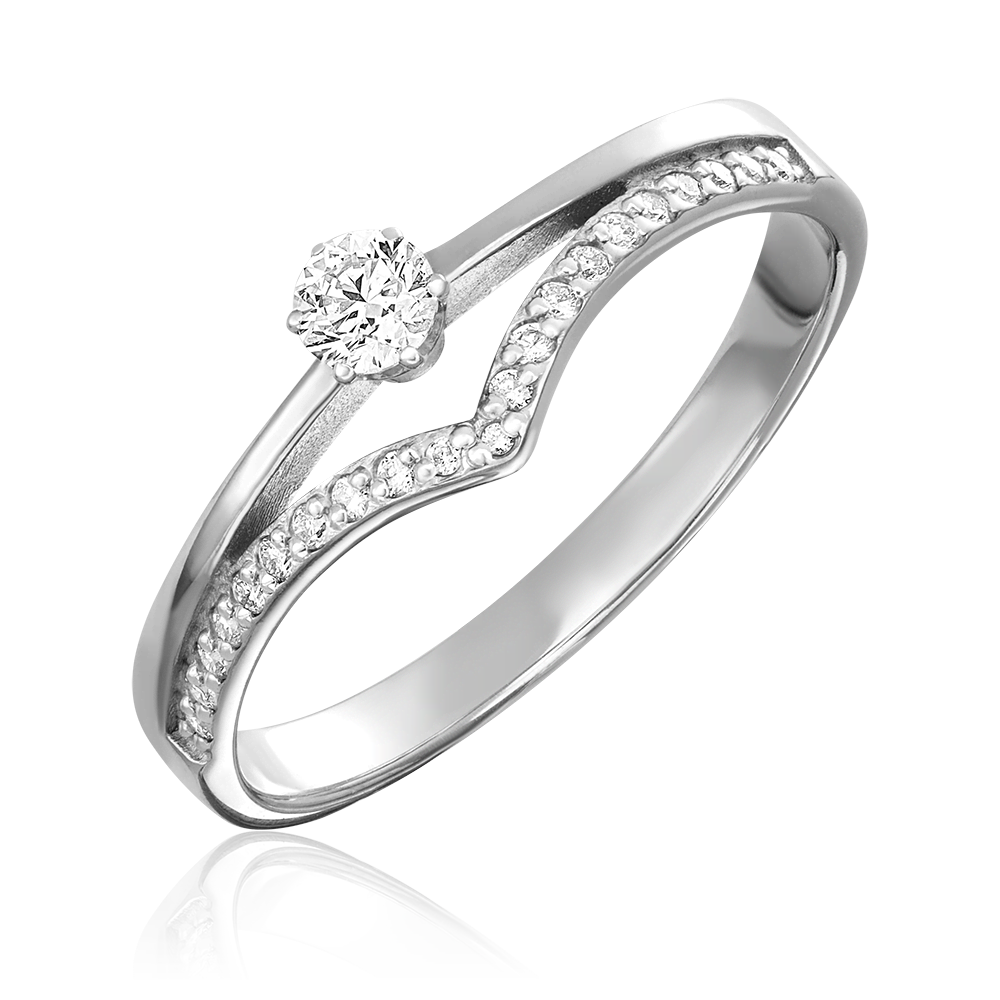 Кольцо из белого золота с бриллиантами 01-0406-00-101-1120-30