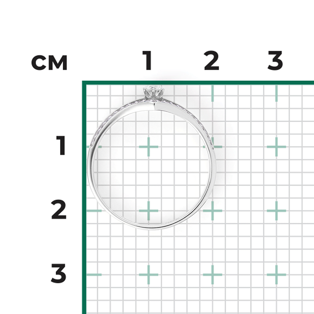 Кольцо из белого золота с бриллиантами 01-0406-00-101-1120-30