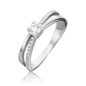 Кольцо из белого золота с бриллиантами 01-0408-00-101-1120-30