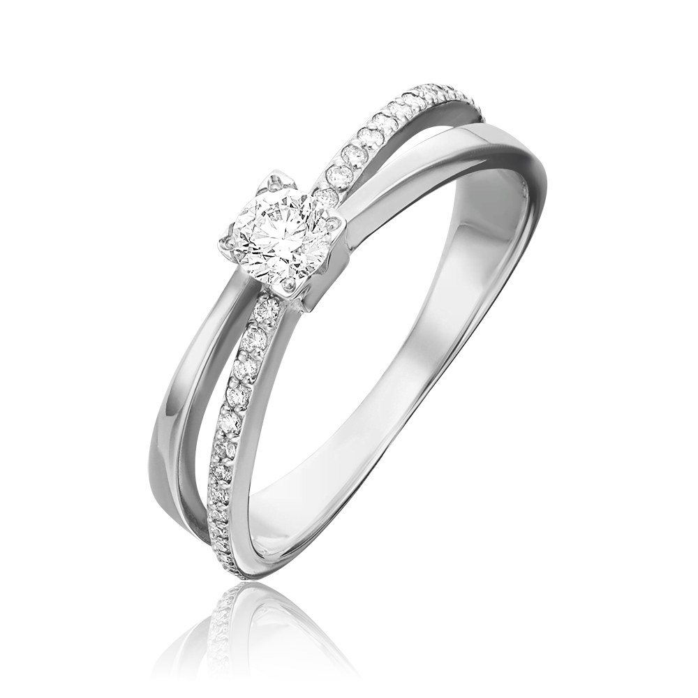 Кольцо из белого золота с бриллиантами 01-0408-00-101-1120-30