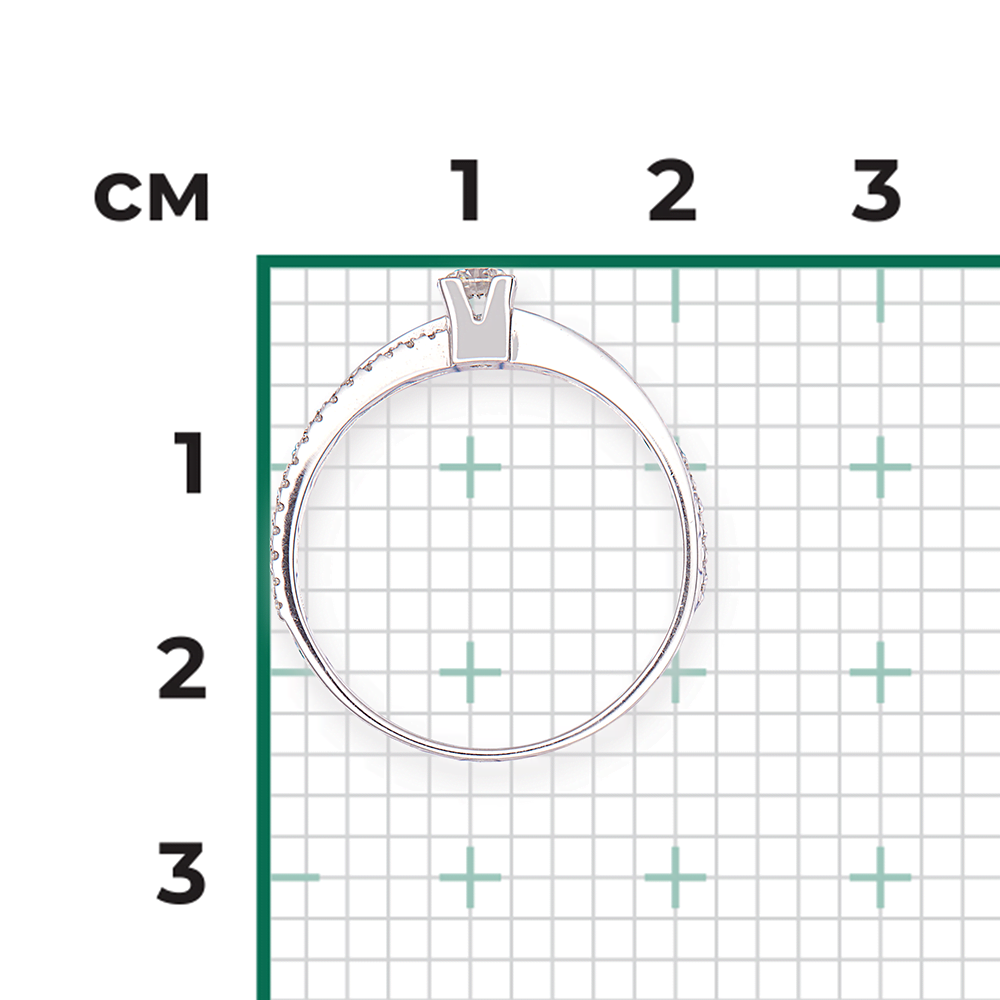 Кольцо из белого золота с бриллиантами 01-0408-00-101-1120-30
