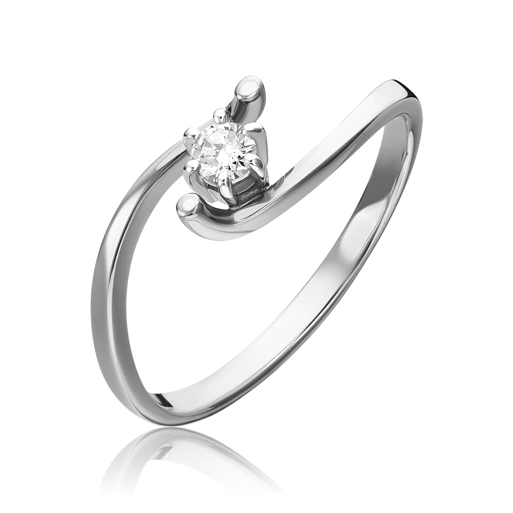Кольцо из белого золота с бриллиантом 01-0412-00-101-1120-30