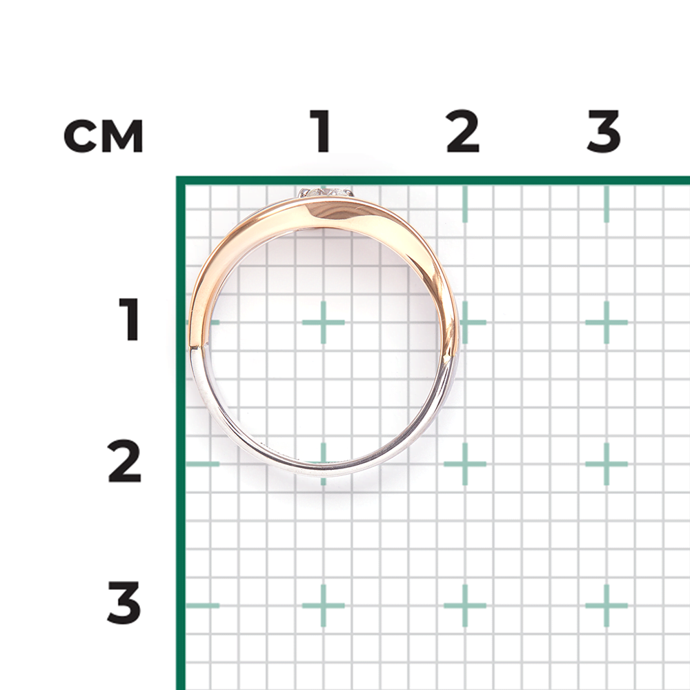 Кольцо из комбинированного золота с бриллиантом 01-0413-00-101-1111-30