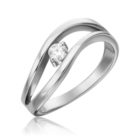 Кольцо из белого золота с бриллиантом 01-0414-00-101-1120-30