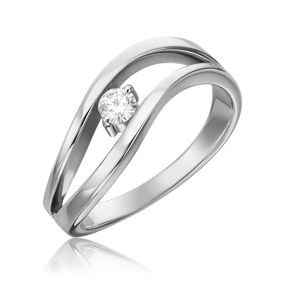 Кольцо из белого золота с бриллиантом 01-0414-00-101-1120-30