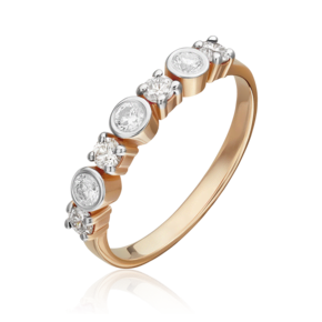 Кольцо из красного золота с бриллиантами 01-0415-00-101-1110-30